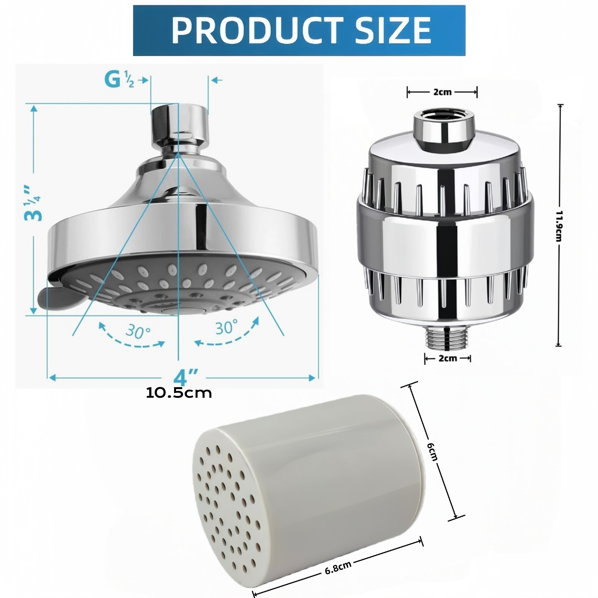 15/20/25/30단계 필터 스테이지 고출력 경수 필 - Shower Valve Cartridge 리뷰 및 가격