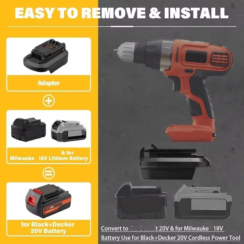블랙앤데커 공구 어댑터용, 디월트/밀워키 18V/20V - Black+Decker Tool Cordless 리뷰 및 가격