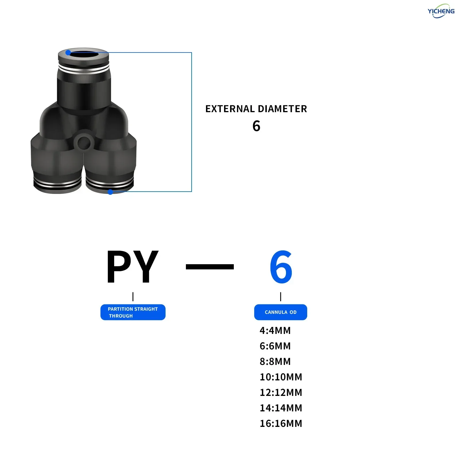 공압 호스 커넥터 6MM 외경 Y형 스플리터 푸시 연결 - Push Fit Connector 리뷰 및 가격