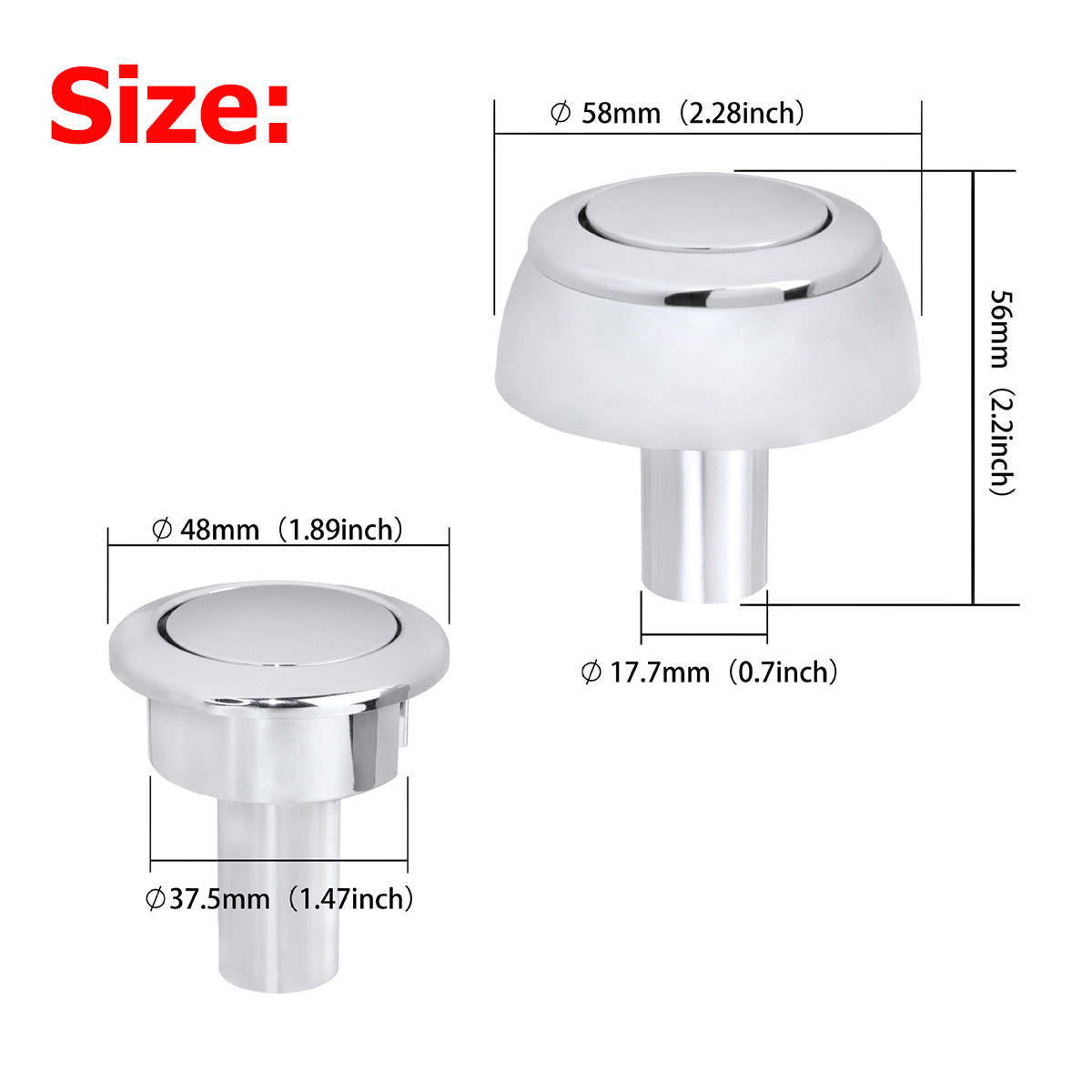1Pcs/2Pcs 48mm 화장실 단일 푸시 버튼 플러 - Toilet Fill Valve 리뷰 및 가격